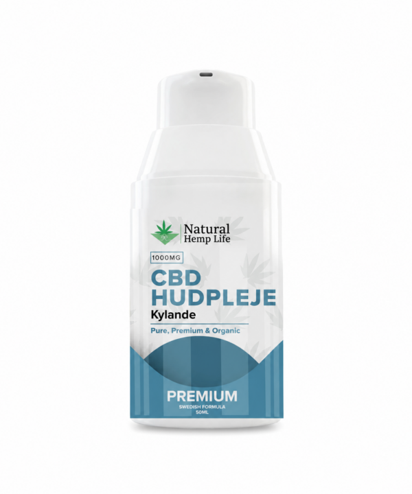 Hvid pumpeflaske med kølende CBD Hudpleje 1000 mg fra Natural Hemp Life