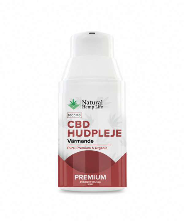 Mørk dråbeflaske med varmende CBD Hudpleje 1000 mg fra Natural Hemp Life