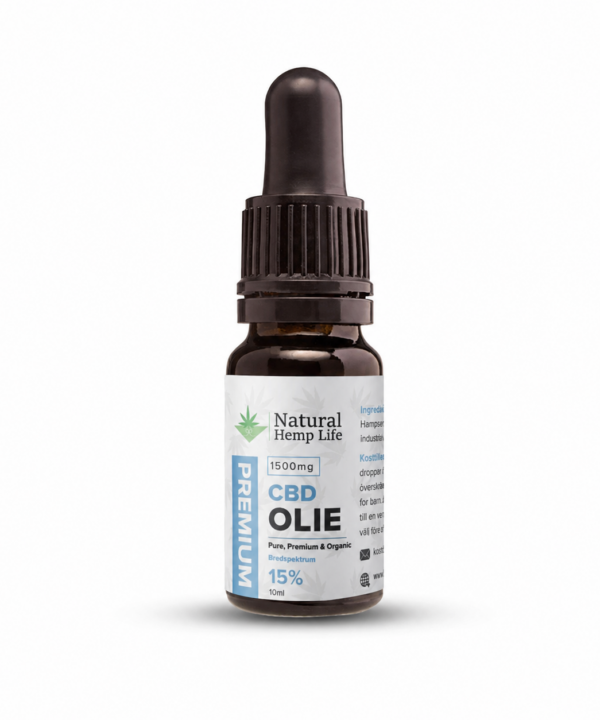 Mørk dråbeflaske med CBD Olie 15% fra Natural Hemp Life