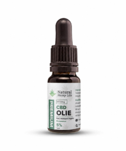Mørk dråbeflaske med CBD Olie 5% fra Natural Hemp Life