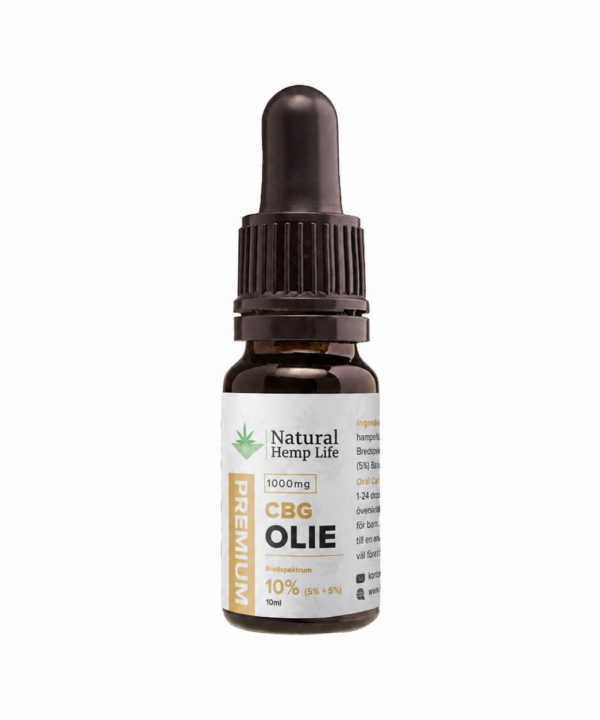 Dråbeflaske med CBD Olie 5% og CBG 5% fra Natural Hemp Life